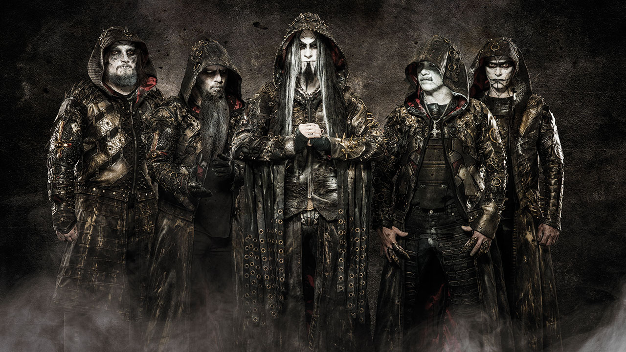 Dimmu Borgir band members in costume.